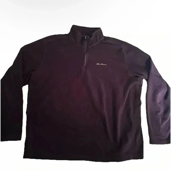 Men’s Eddie Bauer Maroon 1/4 Zip Fleece Size XL - Picture 1 of 3